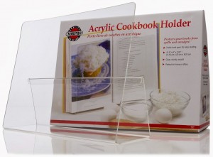 acrylic large stand to hold your cookbook open on the counter