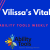 A dark blue background with red and white diagonal stripes. The text in white reads "Vilissa's Vital AT". In red text it reads "Ability Tools Weekly". There is the Ability Tools logo.
