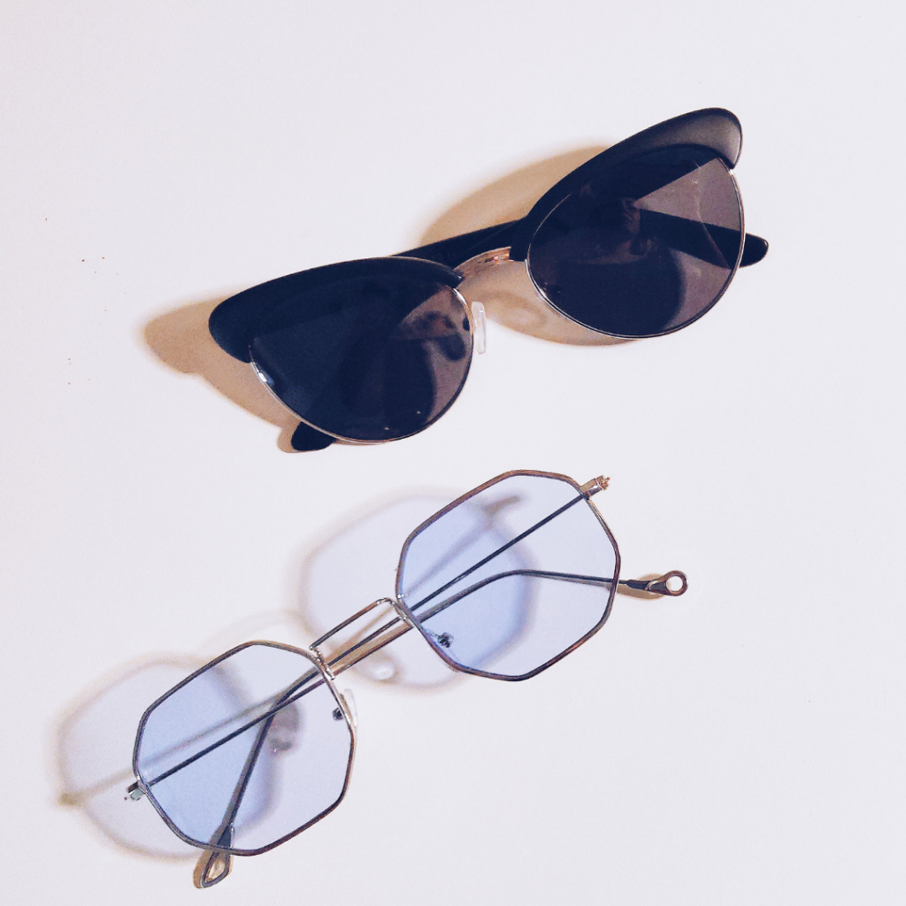Stylish sunglasses and reading glasses