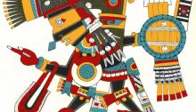 Aztec god of creation, Tezcatlipoca. https://commons.wikimedia.org/wiki/File:Tezcatlipoca.jpg / Unknown author / CC BY-SA (https://creativecommons.org/licenses/by-sa/3.0)- No alterations made.