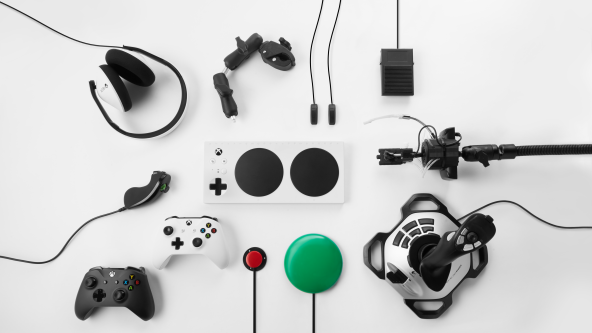 A variety of accessible gaming peripherals for Xbox.