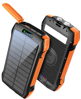 a solar charged power bank