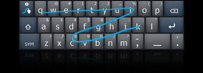 Image Swype Keyboard being used