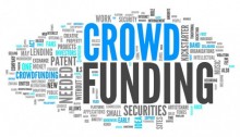 word bank image with crowd funding large and centered