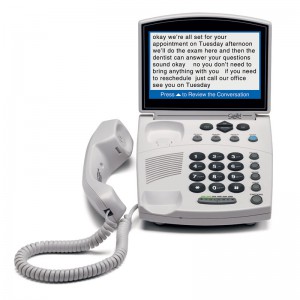 Picture of white caption telephone 