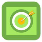 Reach my goals app image, green bullseyes.