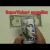 Hands holding SmartPhone to take a photo of a one dollar bill. Text: SuperVision+ Magnifier