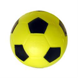 A bright yellow soccer beep ball
