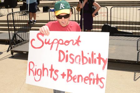 Photo of supporter at the 2014 Disability Capitol Action Day.
